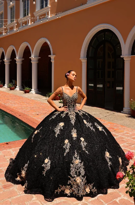 Act Now Applique Cold Shoulder Quinceanera Dress by Amarra 54301