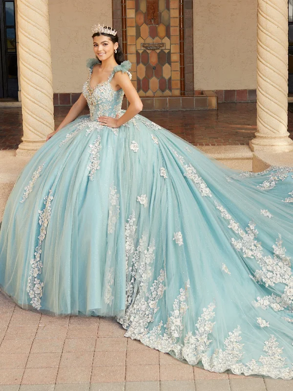 Extra Discounts Applique V-Neck Quinceanera Dress by House of Wu 26059