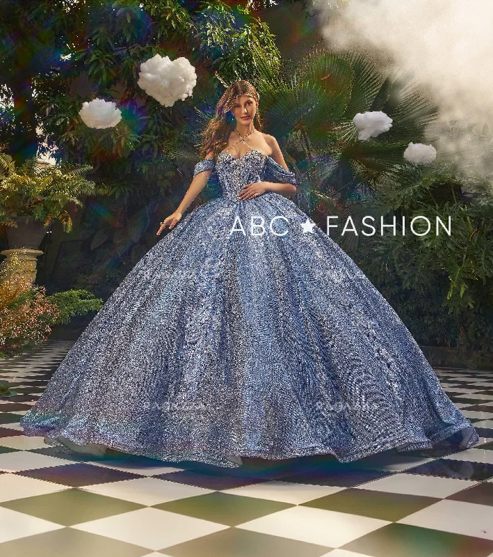 Discount Mania Glitter Off Shoulder Quinceanera Dress by Ragazza EV49-649