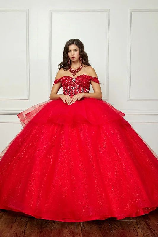 Crazy Savings Off Shoulder Bow Ball Gown by Petite Adele PQ1063