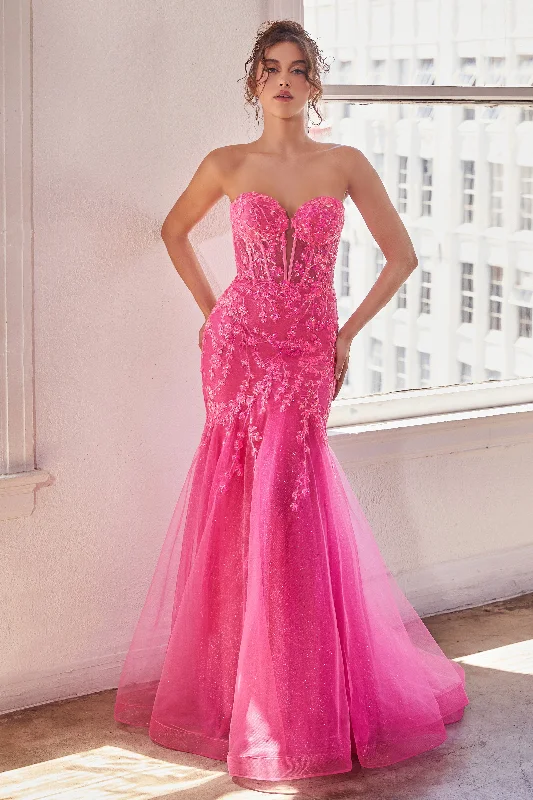 Mega Deal Sequin Tulle Strapless Mermaid Dress by Ladivine CB139