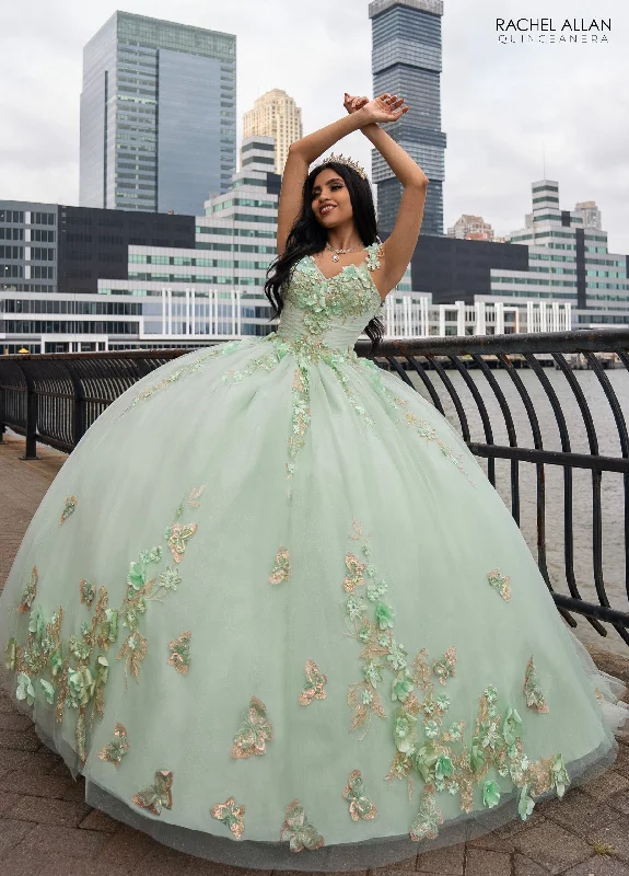 While Supplies Last 3D Floral Sweetheart Quinceanera Dress by Rachel Allan RQ3125