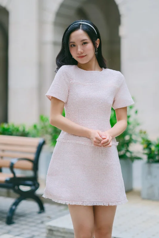 Crazy Deals Liliana Pink Tweed Dress