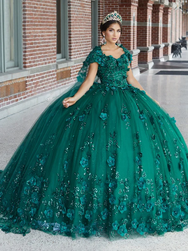 Great Bargains 3D Butterfly Cape Quinceanera Dress by House of Wu 26046