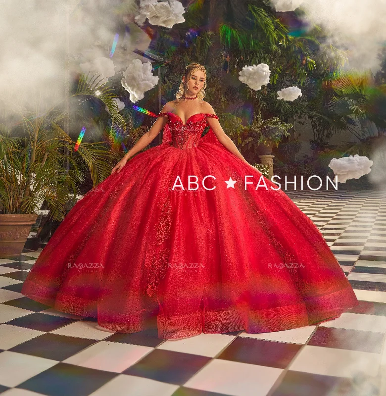 Value Deals Off Shoulder Cape Quinceanera Dress by Ragazza EV45-645