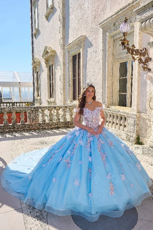 Super Bargain 3D Floral Off Shoulder Quinceanera Dress by Amarra 54228