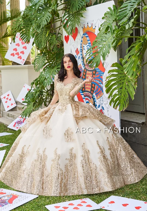 Early Bird Discount Long Sleeve Quinceanera Dress by Ragazza DV56-556
