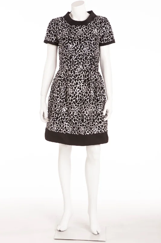 Crazy Deals Oscar De La Renta - Camellia Sequined Silk Mini Dress NWT - 8