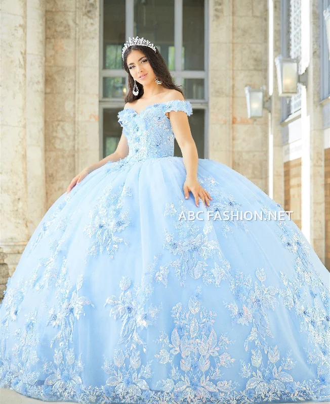 Limited Quantity 3D Floral Quinceanera Dress by House of Wu 26027