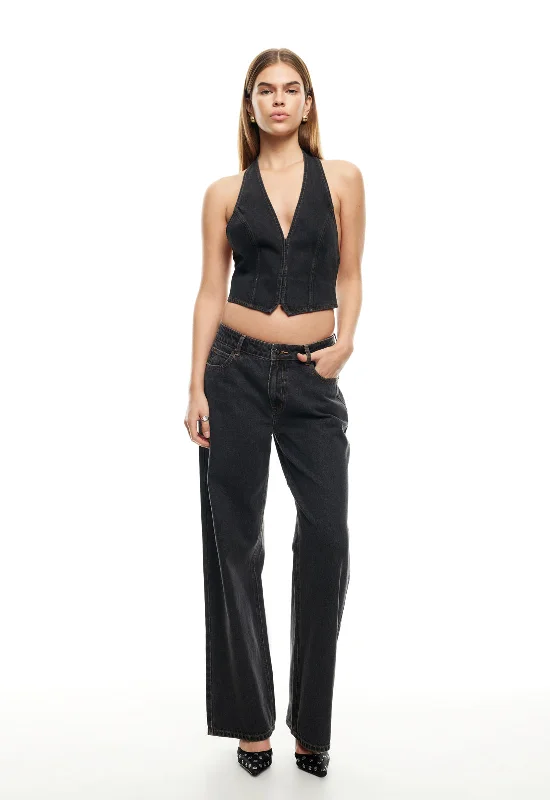 Super Bargain LIONESS Je Suis Halter Charcoal