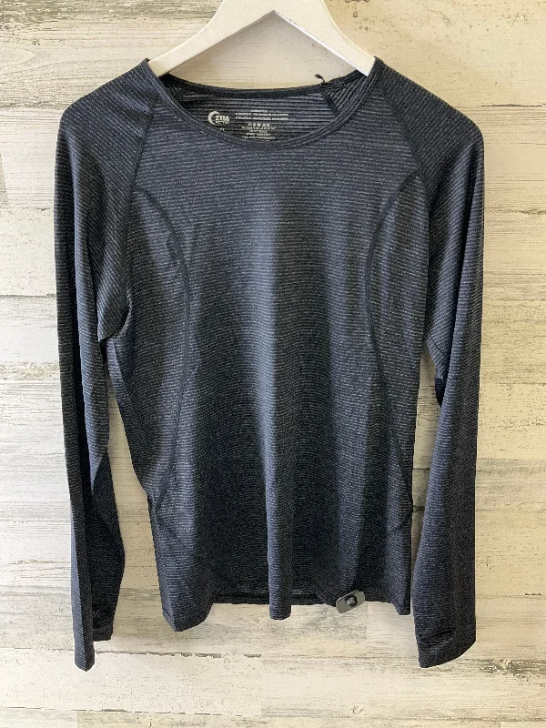 New Deals Athletic Top Long Sleeve Crewneck By Zyia In Grey, Size: Xl