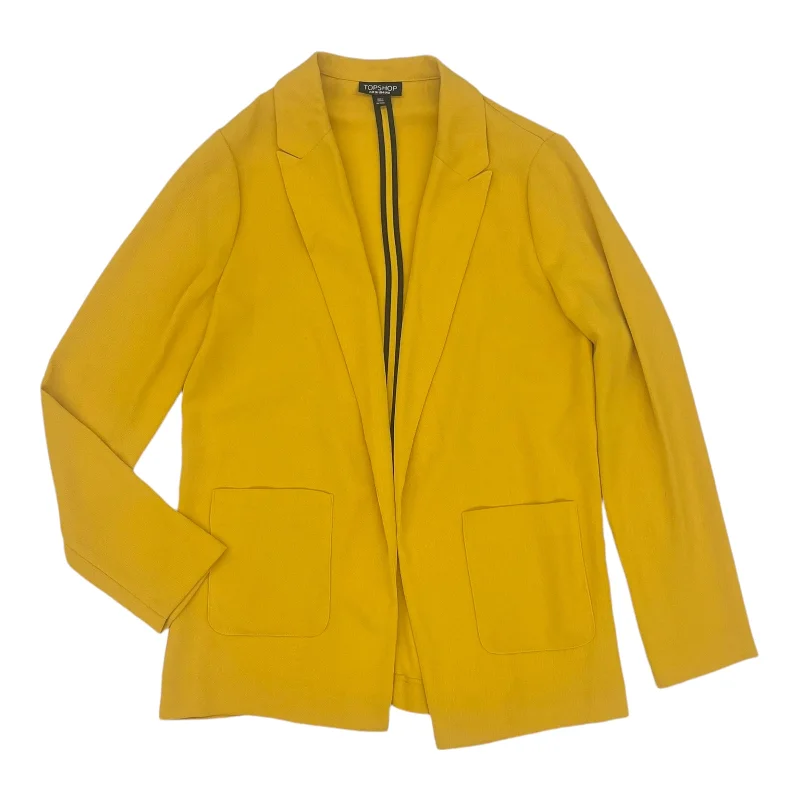 Sneak Peek Sale Blazer By Top Shop In Yellow, Size:S