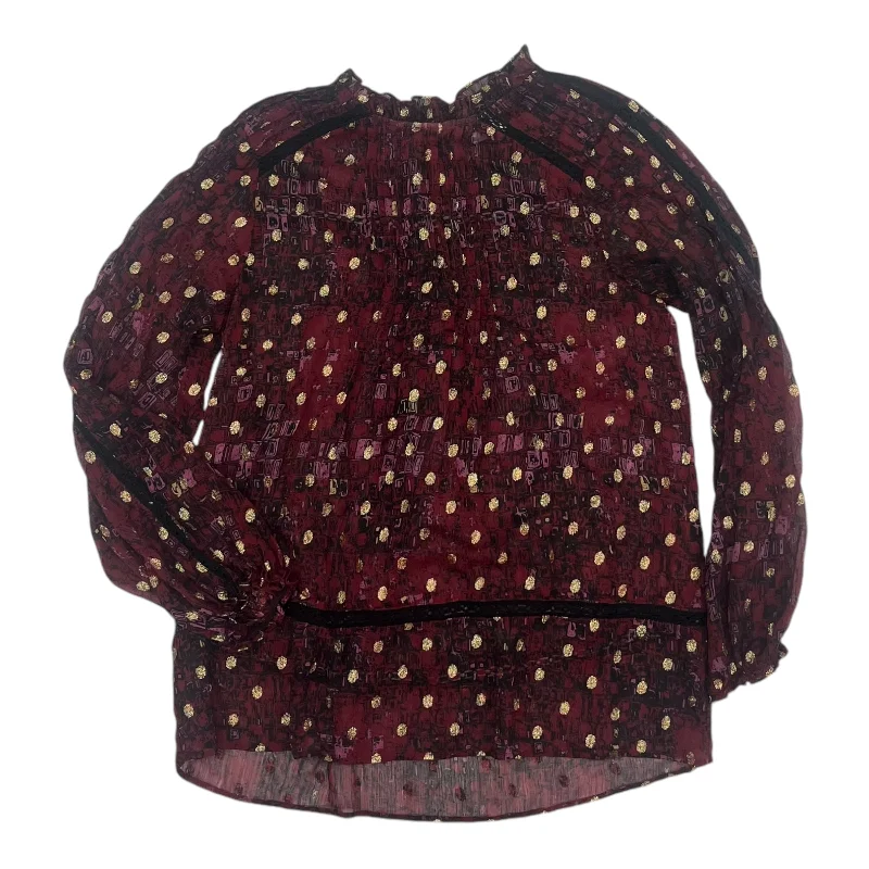 Price Blitz Blouse Ls By Hd In Paris In Red, Size:Xs