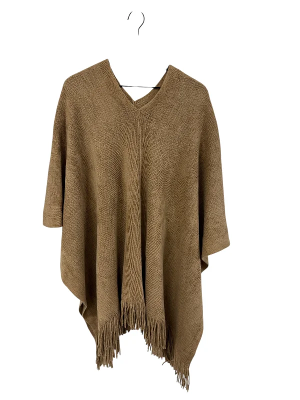 New Deals Shawl By Cme In Tan, Size: Osfm