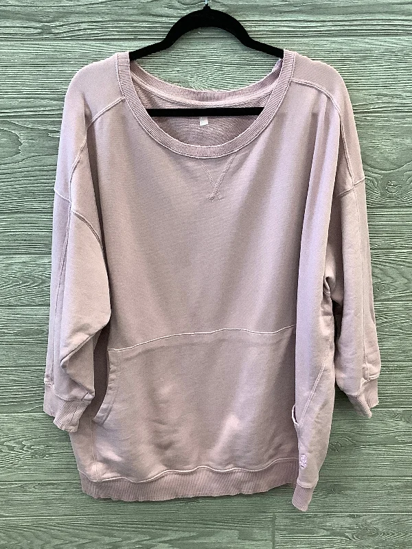 Overstock Sale Sweatshirt Crewneck By Free People In Purple, Size: M