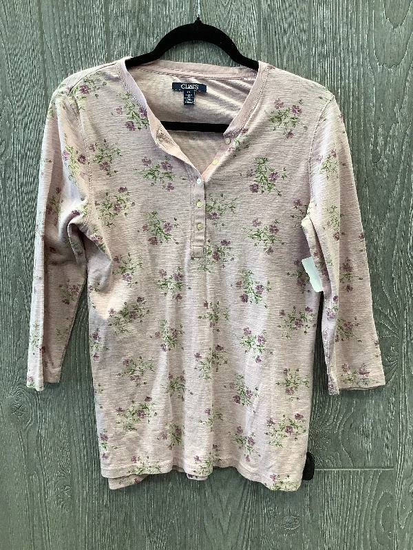 Special Buy Top 3/4 Sleeve By Chaps In Purple, Size: L