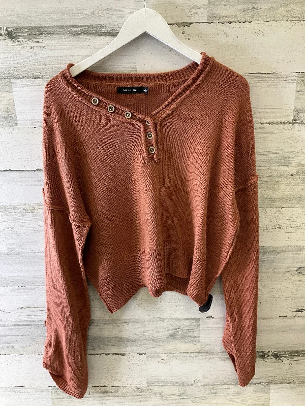 Major Savings Top Long Sleeve By Doe & Rae In Brown, Size: L
