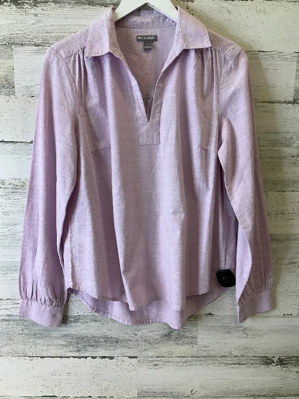 Top Long Sleeve By Falls Creek In Purple, Size: S