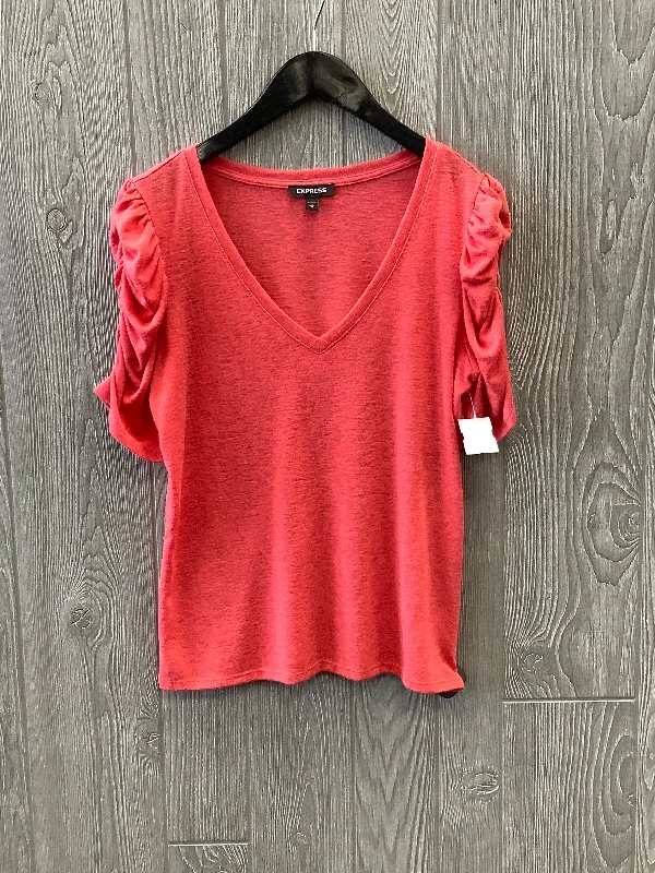 The Best Prices Top Short Sleeve By Express In Orange, Size: M