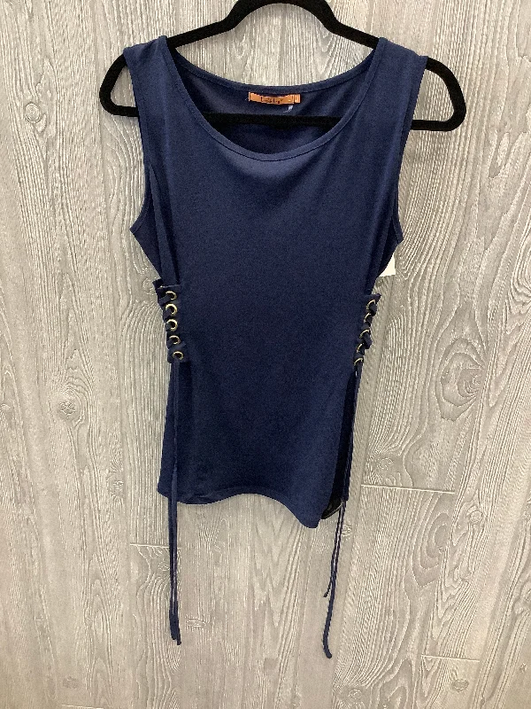 Top Sleeveless By Belldini In Blue, Size: L