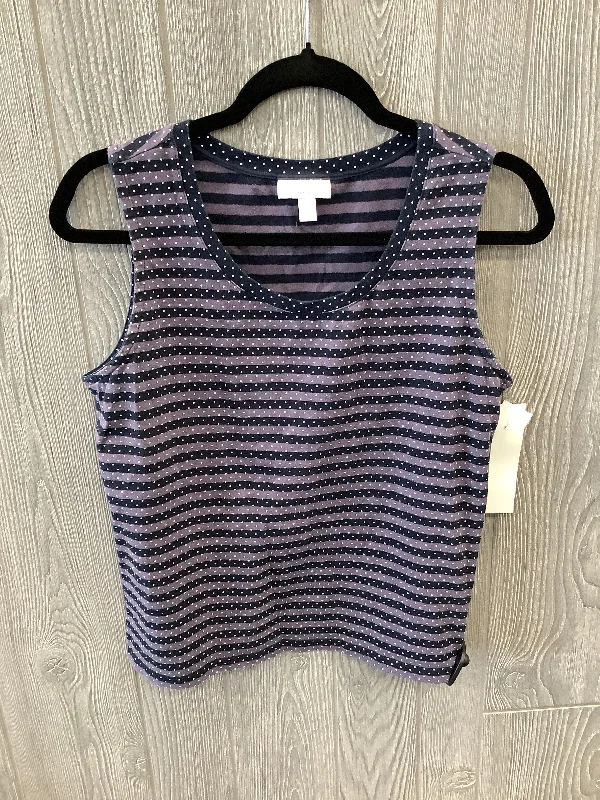 Savings Galore Top Sleeveless By Charter Club In Striped Pattern, Size: Petite  M