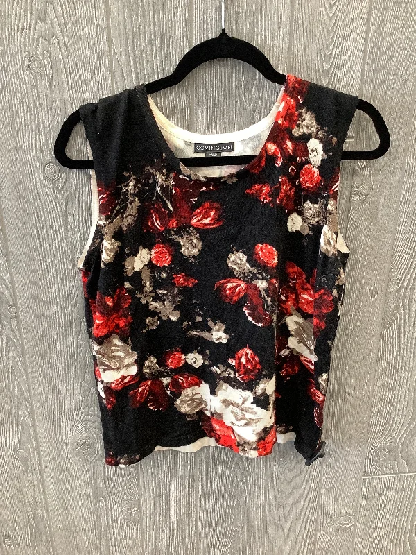 Take Advantage Top Sleeveless By Covington In Black & Red, Size: L