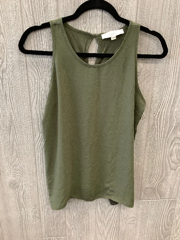 Top Sleeveless By Loft In Green, Size: S