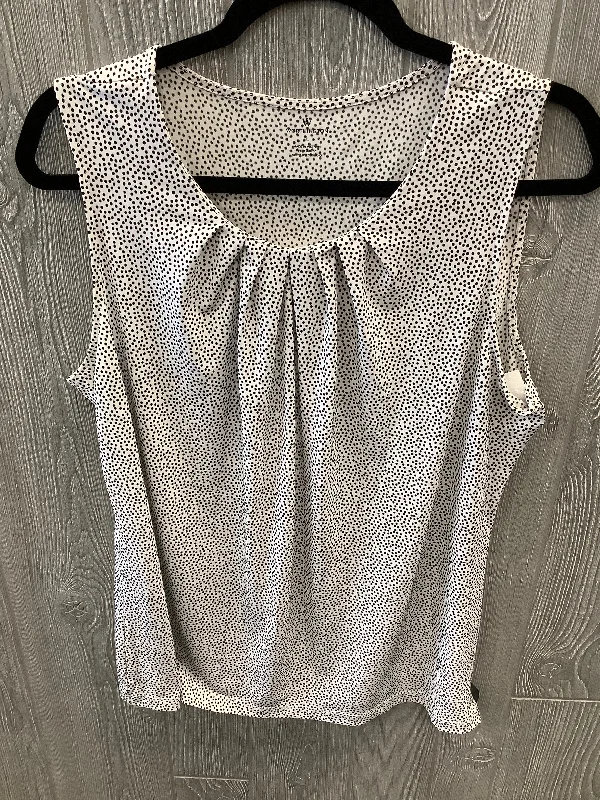YEAR-End Sale Top Sleeveless By Worthington In Polkadot Pattern, Size: L