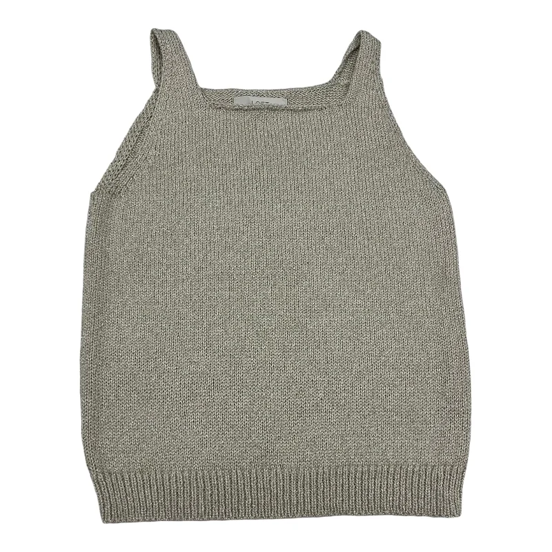 Overstock Vest Sweater By Loft In Gold, Size:L