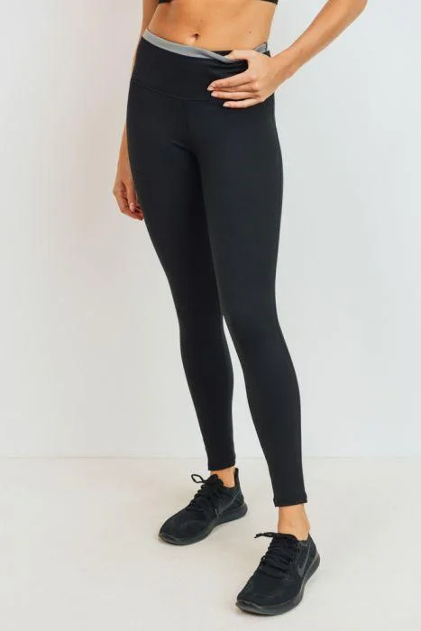 Diamond Jacquard Block Highwaist Leggings