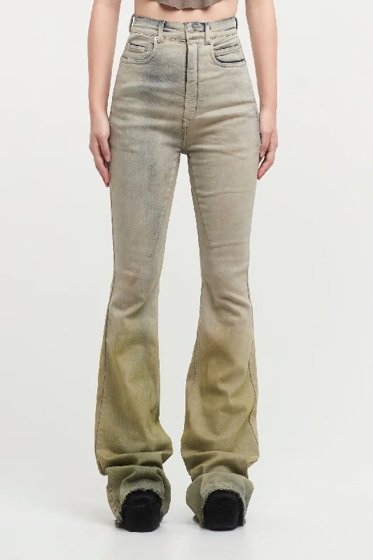 Rick Owens Bolan Bootcut Denim in Pearl Acid Degrade