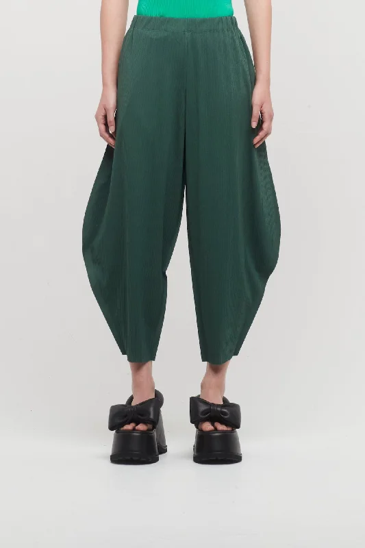 Pleats Please Issey Miyake A-POC Bottoms in Green Chili