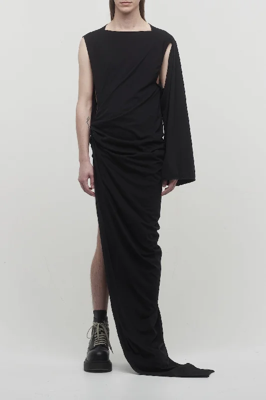 Rick Owens DRKSHDW Edfu Gown in Black Jersey