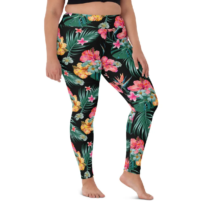 UPF 50 Women's Surf, Swim, Surf Paddleboard Pant - Hawaiian Botanical