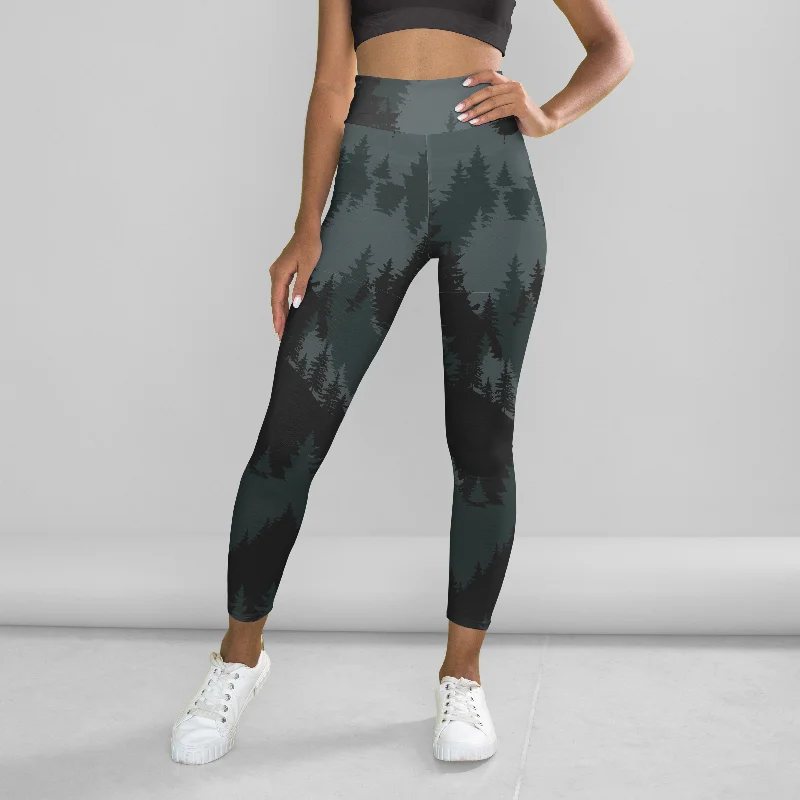 Women's UPF 50+ Active Yoga Leggings, Grey Forest