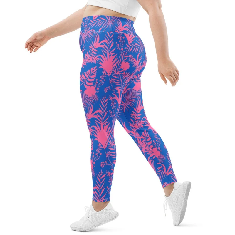 Women's UPF 50+ Plus Size Swim Surf Leggings 2XL-6XL, Electric Blue